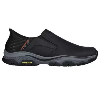 Мужские прогулочные слипоныSkechers 204847_BLK Черные слипоны