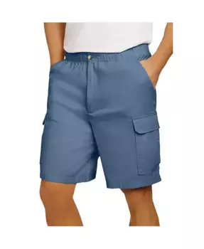 Мужские просторные и удлиненные шорты-карго Knockarounds 8" с полной эластичной резинкой KingSize, синий