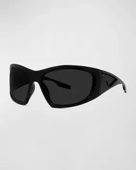 Мужские прямоугольные солнцезащитные очки Giv Cut Givenchy, цвет Shiny Black Smoke