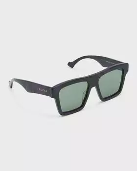 Мужские прямоугольные солнцезащитные очки из ацетата GG0962Sm Gucci, цвет Shiny Big Spotted Purple