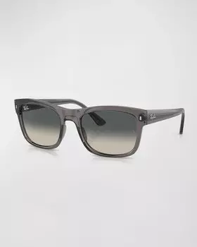 Мужские прямоугольные солнцезащитные очки из ацетата Ray Ban, цвет Greyflash
