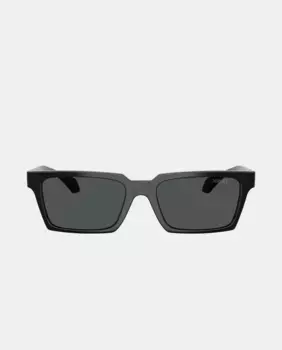 Мужские прямоугольные солнцезащитные очки из литого пластика Versace, черный