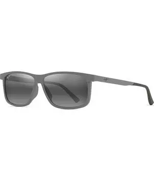 Мужские прямоугольные солнцезащитные очки Maui Jim Pulama PolarizedPlus2 59 мм, серый
