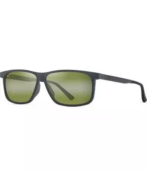 Мужские прямоугольные солнцезащитные очки Maui Jim Pulama PolarizedPlus2 59 мм, серый