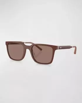 Мужские прямоугольные солнцезащитные очки Mr. Federer Oliver Peoples, цвет Matte Red