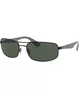 Мужские прямоугольные солнцезащитные очки Ray-Ban 0RB3527 61 мм, черный