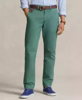 Мужские прямые брюки чинос с эластичной тканью Polo Ralph Lauren, зеленый