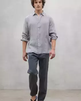 Мужские прямые брюки с кулиской на талии и застежкой-молнией Ecoalf, серый