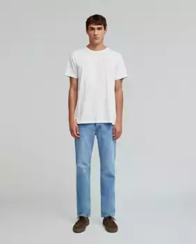 Мужские прямые брюки с застежкой на пуговицы Scalpers, светло-голубой