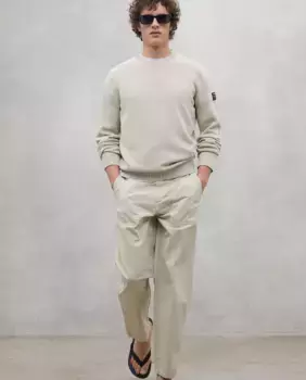 Мужские прямые брюки с застежкой на пуговицы и молнию Ecoalf, бежевый