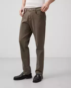 Мужские прямые джинсы из стандартного кроя из денима Adolfo Dominguez, коричневый