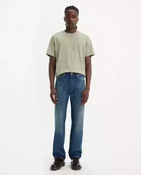 Мужские прямые хлопковые джинсы 501 Original Levi's, синий