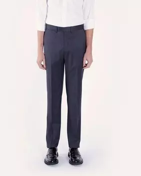 Мужские прямые классические брюки из 100% шерсти Mirto, серый