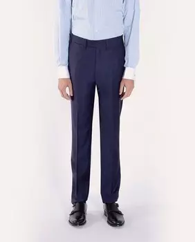 Мужские прямые классические брюки из 100% шерсти Mirto, индиго