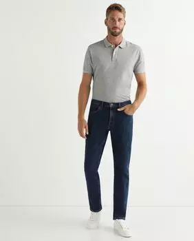 Мужские прямые синие брюки с 5 карманами Brooklyn Lee, синий