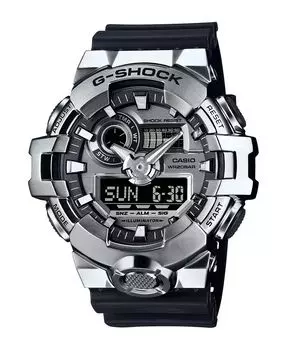 Мужские японские кварцевые часы из черной смолы, 53,4 мм, GM700-1A G-Shock, черный
