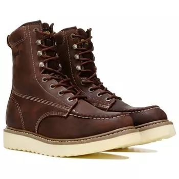 Мужские рабочие ботинки Loader с мягким носком средней ширины и шириной 8 дюймов Wolverine, коричневый