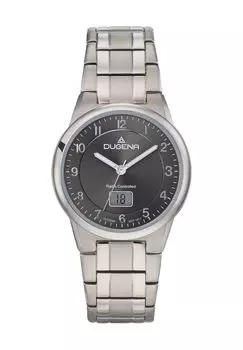 Мужские радиоуправляемые часы из титана 4460835 DUGENA, серебро