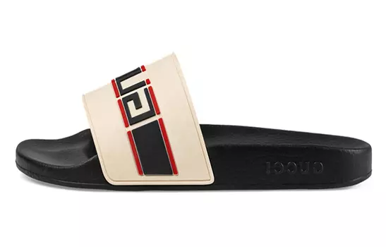 Мужские резиновые шлепанцы Gucci