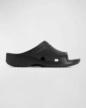 Мужские резиновые шлепанцы из коллаборации с Crocs Balenciaga, цвет 1000 Black