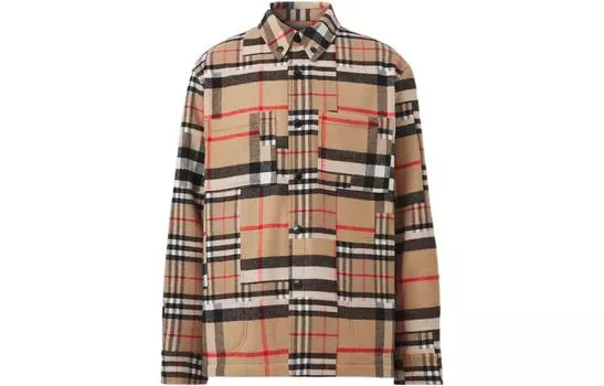 Мужские рубашки Burberry, цвет collection beige