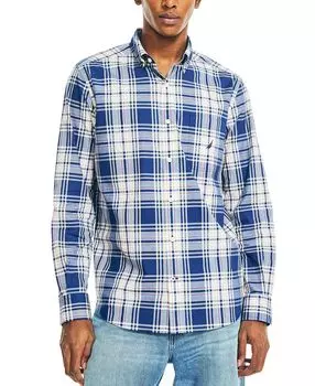 Мужские рубашки классического кроя из эластичного поплина с длинными рукавами и карманами Nautica, мульти