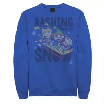 Мужские Rugrats Trio, мчащиеся по снегу на санях, флис Nickelodeon