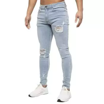 Мужские рваные джинсы скинни Eto, синий