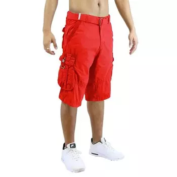 Мужские рваные шорты карго с поясом Blu Rock 13,5 дюйма, красный