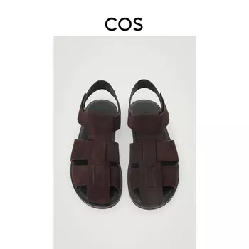 Мужские рыбацкие сандалии Cos кожаные, коричневый