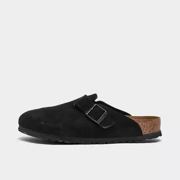 Мужские сабо Birkenstock Boston с мягкой стелькой, черный
