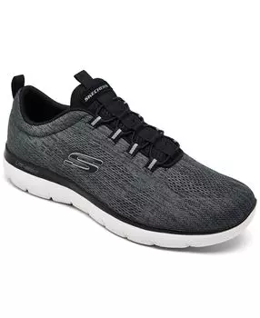 Мужские саммиты - кроссовки louvin slip-on training от finish line Skechers, черно-белый