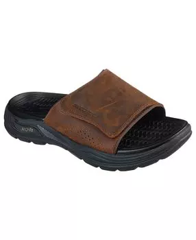 Мужские сандалии arch fit motley - revelo slide от finish line Skechers, темно-коричневый
