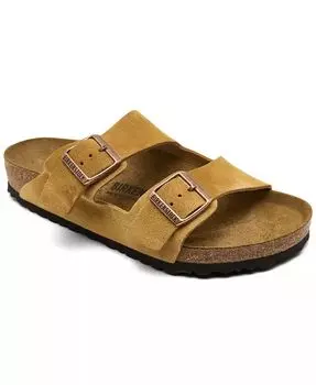 Мужские сандалии Arizona Suede Leather Soft Footbed от Finish Line Birkenstock, коричневый