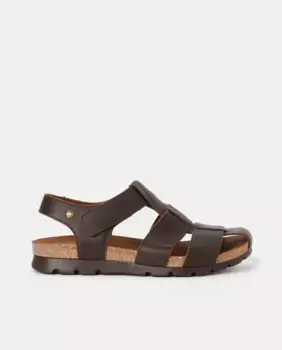 Мужские сандалии из коричневой водонепроницаемой кожи наппа Panama Jack, коричневый