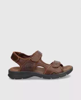 Мужские сандалии из коричневой водонепроницаемой кожи наппа Panama Jack, цвет Cuero