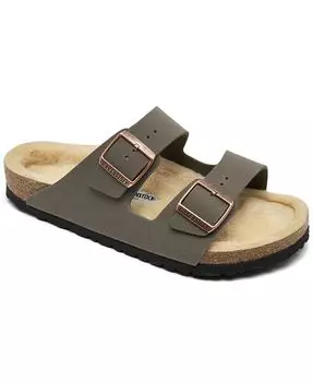Мужские сандалии из овчины Arizona Birkibuc от Finish Line Birkenstock, серый