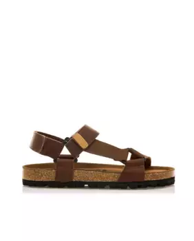 Мужские сандалии на плоской подошве с застежкой-липучкой Mustang, коричневый