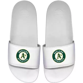 Мужские сандалии-шлепанцы ISlide White Oakland Athletics Primary Motto