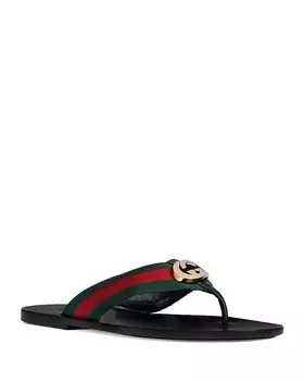 Мужские сандалии-стринги Gucci Kika, черный