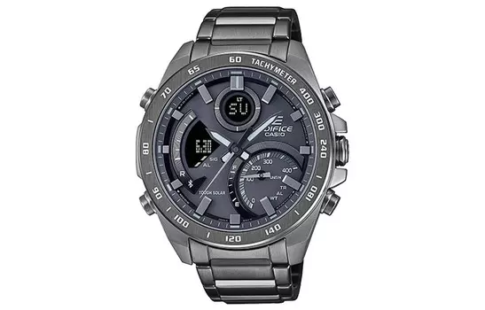 Мужские серые часы EDIFICE ECB-900MDC-1A CASIO