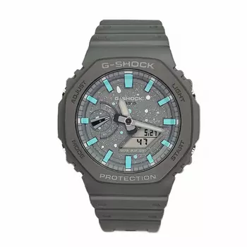 Мужские серые часы с жидкокристаллическим/аналоговым дисплеем CASIO