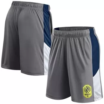 Мужские серые фирменные шорты Nashville SC Team Fanatics