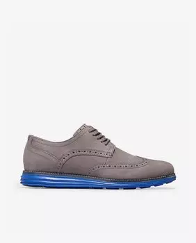 Мужские серые кожаные туфли на шнуровке Cole Haan, серый