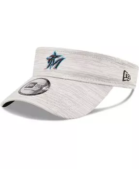 Мужские серые козырьки Miami Marlins Distinct Visor New Era