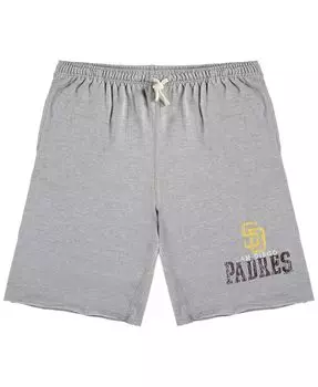 Мужские серые меланжевые шорты san diego padres для больших и высоких французских терри Profile, мульти