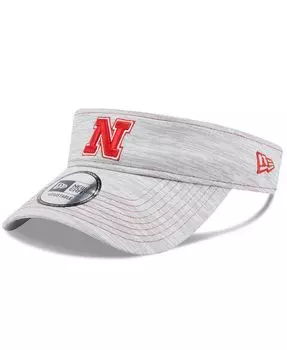 Мужские серые регулируемые козырьки с логотипом Nebraska Huskers New Era