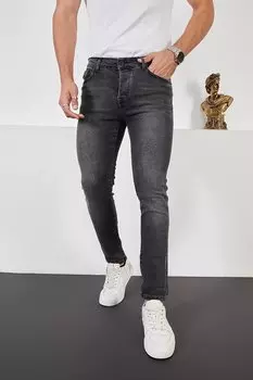 Мужские серые узкие джинсовые брюки из лайкры и хлопка Z Giyim