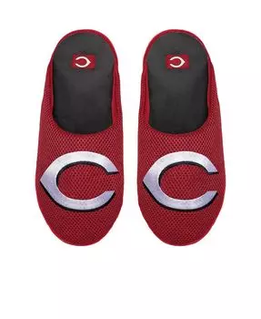 Мужские сетчатые тапочки cincinnati reds с большим логотипом и цветными блоками FOCO, красный
