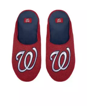 Мужские сетчатые тапочки washington nationals с большим логотипом и цветными блоками FOCO, красный